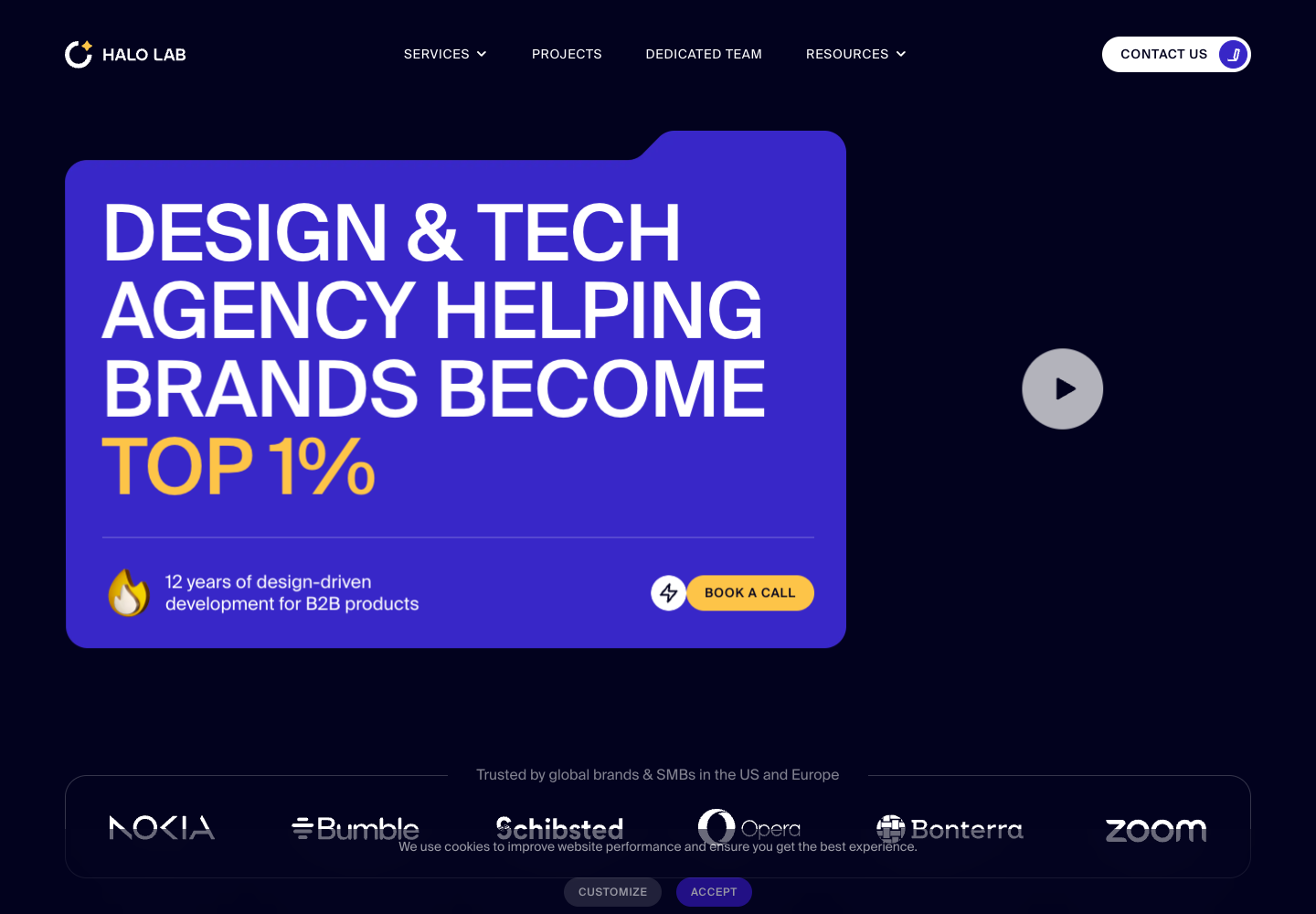 Halo Lab design agency website screenshot